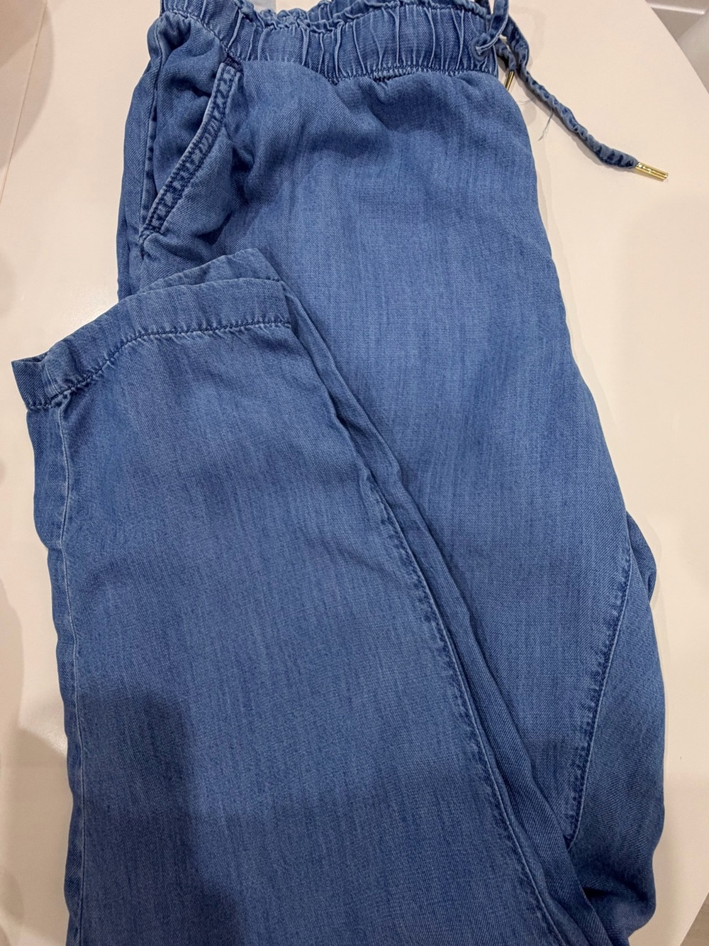 Tommy Hilfiger Lightweight Blue Denim Jogger Pants